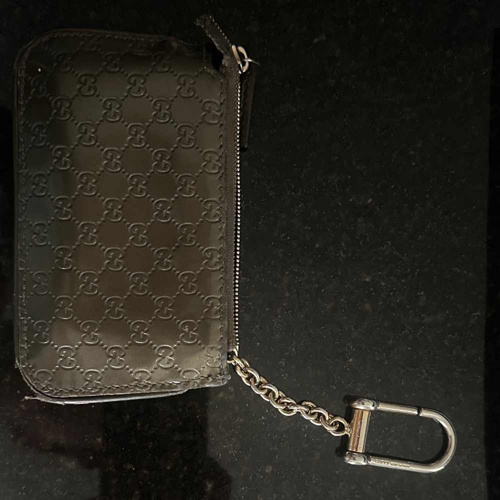 Gucci Dark Gray Monogram Key Holder
